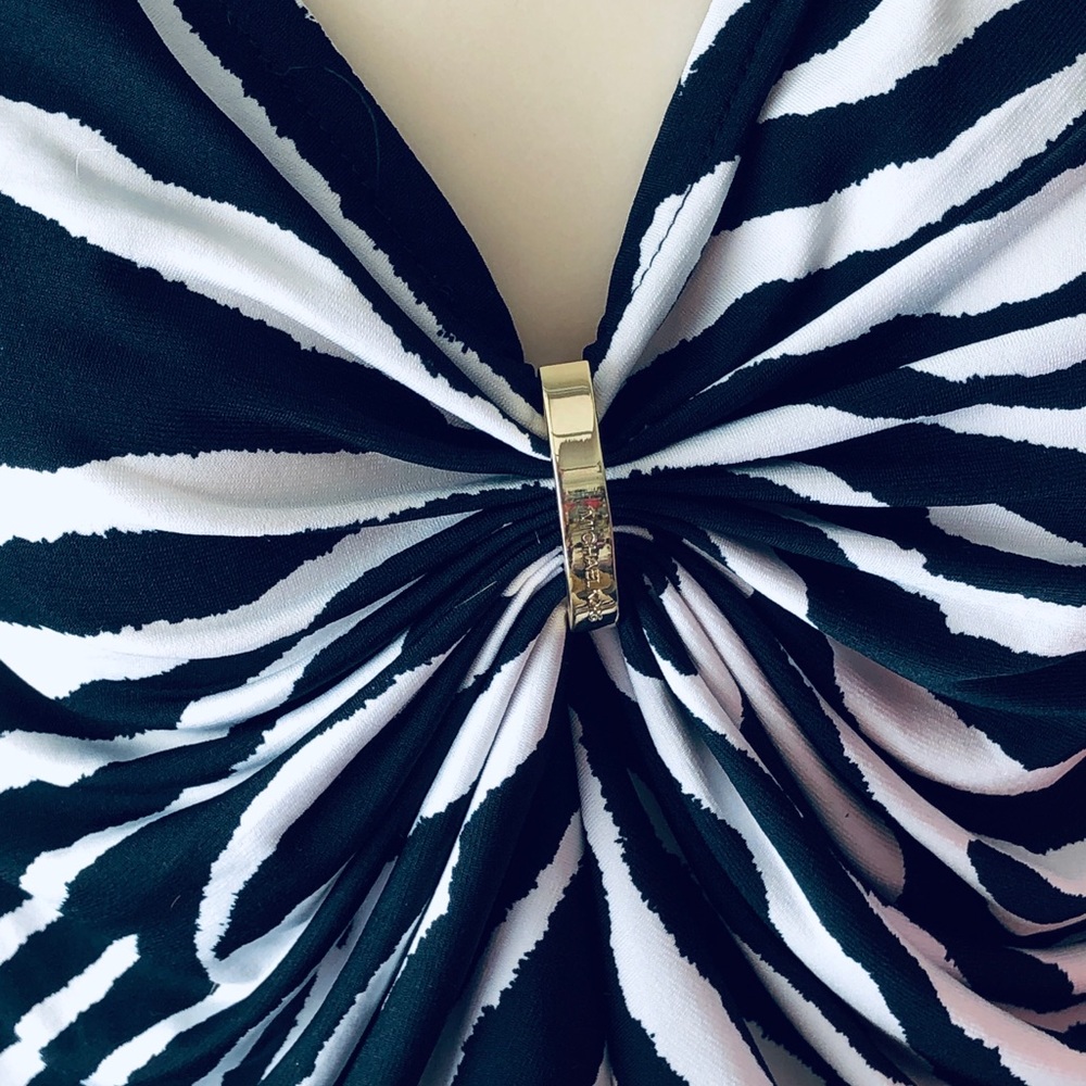 MIchael Kors B&W 3/4 Sleeve Top New with Tags
